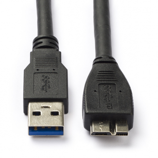 ACT USB A naar Micro USB kabel | 0.5 meter | USB 3.0 (100% koper, Zwart) SB3028 K010214097 - 1