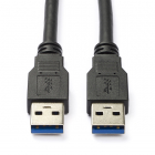USB A naar USB A kabel | 3 meter | USB 3.0 (100% koper, Zwart)