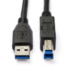 ACT USB A naar USB B kabel | 0.5 meter | USB 3.0 (100% koper) SB3016 K070601058