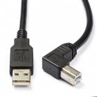 ACT USB A naar USB B kabel | 1.8 meter | USB 2.0 (100% koper, Haaks) SB2408 K070601052
