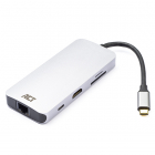 ACT USB C adapter | ACT | 0.15 meter (4K@30Hz, HDMI, Ethernet, 2x USB, USB C, SD adapter) AC7041 K070501149