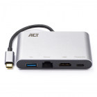 ACT USB C adapter | ACT | 0.15 meter (4K@30Hz, HDMI, Ethernet, USB, USB C) AC7040 K010214107