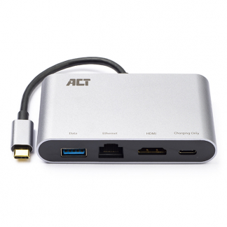 ACT USB C docking stations | ACT | 0.15 meter (4K@30Hz, HDMI, Ethernet, USB, USB C) AC7040 K010214107 - 