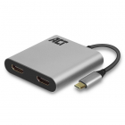 USB C naar HDMI adapter | ACT | 0.12 meter (4K@60Hz, 2 x HDMI)