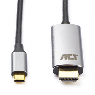 ACT USB C naar HDMI kabel | ACT | 1.8 meter (4K@60Hz, Verguld) AC7015 K070501151 - 