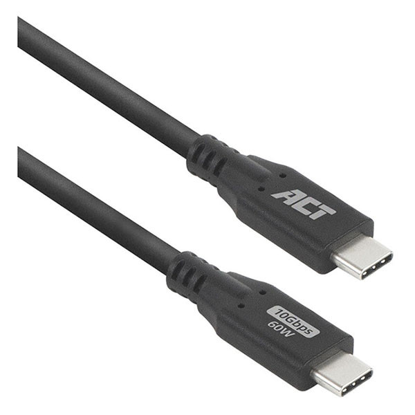 ACT USB C naar USB C kabel | 0.5 meter | USB 3.1 (60W, 10 Gbps) AC7440 K010214442 - 1