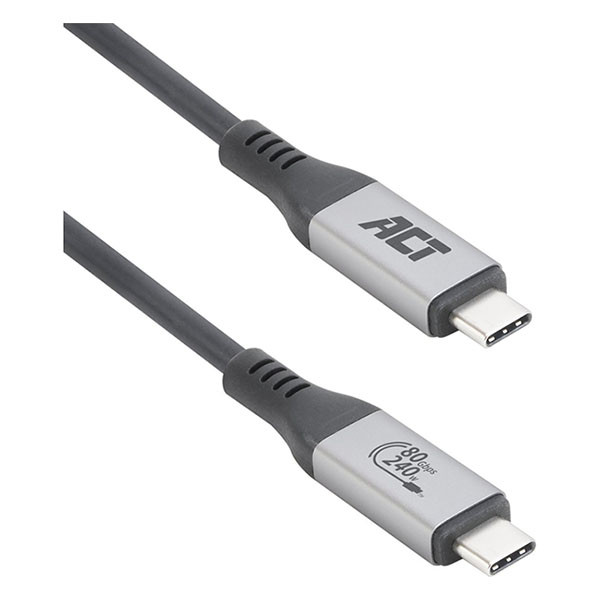 ACT USB C naar USB C kabel | 1.5 meter | USB 4 (Thunderbolt 5, 240W, 80 Gbps) AC7452 K010214447 - 1
