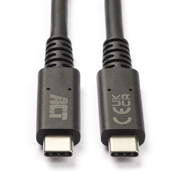 ACT USB C naar USB C kabel | ACT | 0.8 meter | USB 4.0 (240W, 40 Gbps, Vertind koper, Thunderbolt 3/4) AC7451 K010214197 - 1