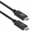 ACT USB C naar USB C kabel | ACT | 1 meter | USB 4.0 (240W, 20 Gbps, Displayport Alt Mode, Vertind koper, Thunderbolt 3) AC7431 K010214198 - 1