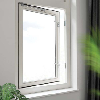 AXA 2x Raamsluiting + Telescopische uitzetter | AXA (Links naar buiten draaiend, Aluminium)  K010808926 - 9