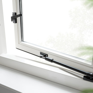 AXA 2x Raamsluiting + Telescopische uitzetter | AXA (Rechts naar buiten draaiend, Zwart)  K010808937 - 8