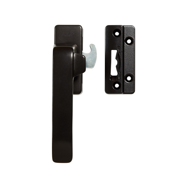 AXA 2x Raamsluiting met blinde bevestiging + Telescopische uitzetter | AXA (Links naar buiten draaiend, Zwart)  K010808942 - 5