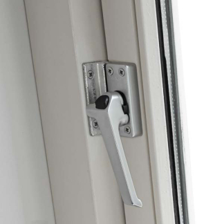 AXA 2x Raamsluiting met drukknop + Telescopische uitzetter | AXA (Rechts draaiend, Aluminium)  K010808929 - 5