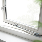 AXA 2x Raamsluiting met drukknop + Telescopische uitzetter | AXA (Rechts draaiend, Aluminium)  K010808929 - 7