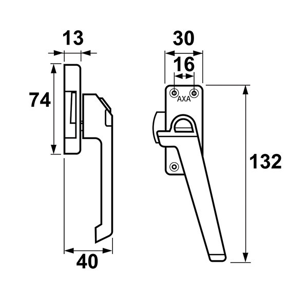 AXA 2x Raamsluiting met drukknop + Telescopische uitzetter | AXA (Rechts draaiend, Aluminium)  K010808929 - 8