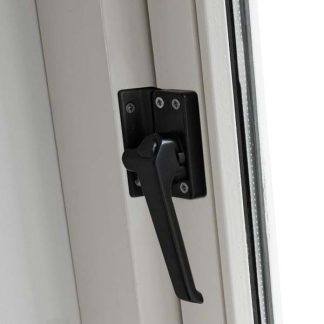 AXA 2x Raamsluiting met drukknop + Telescopische uitzetter | AXA (Rechts draaiend, Zwart)  K010808939 - 6