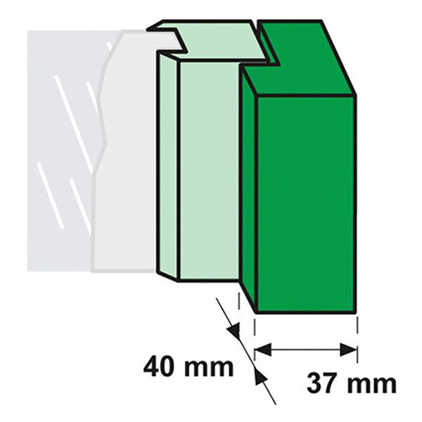 AXA Barrièrestang | AXA | 95 cm (SKG**, PKVW, RVS, Wit) 7614-95-54/BL K010809949 - 5