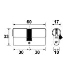 AXA Cilinder | AXA | 2 stuks (Dubbel, Gelijksluitend, SKG**, 30/30 mm, Vernikkeld, 6 sleutels) 72110008G2 K010808335 - 4