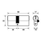 AXA Cilinder | AXA | 30/60 mm (Dubbel, SKG**, 3 sleutels) 72110608 K010808347 - 3