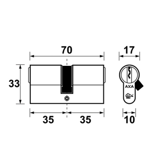 AXA Cilinder | AXA | 35/35 mm (Dubbel, SKG**) 72111108 K010808348 - 