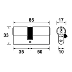 AXA Cilinder | AXA | 35/50 mm (Dubbel, SKG**, 3 sleutels) 72111408 K010808351 - 3