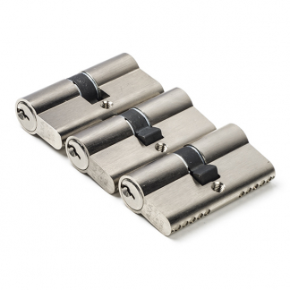 AXA Cilinder | AXA | 3 stuks (Dubbel, Gelijksluitend, SKG**, 30/30 mm, Vernikkeld, 9 sleutels) 72110008G3 K010808336 - 1
