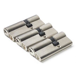 AXA Cilinder | AXA | 3 stuks (Dubbel, Gelijksluitend, SKG**, 30/45 mm, Vernikkeld, 9 sleutels) 72110308G3 K010808343 - 1