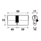 AXA Cilinder | AXA | 40/55 mm (Dubbel, SKG**, 3 sleutels) 72112508 K010808356 - 3