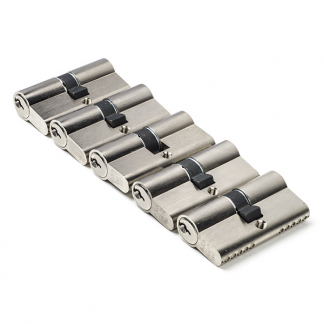 AXA Cilinder | AXA | 5 stuks (Dubbel, Gelijksluitend, SKG**, 30/30 mm, Vernikkeld, 15 sleutels) 72110008G5 K010808338 - 1