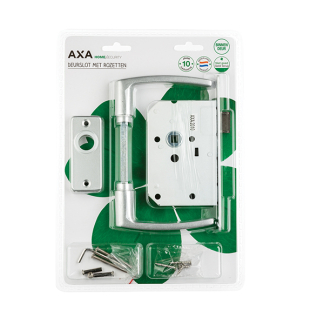 AXA Deurbeslag set | AXA | Edge (Deurklinken met kortschild, Loopslot, Aluminium) 71559154BL K180107277 - 