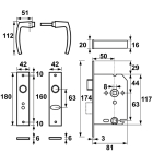 AXA Deurbeslag wc-deur | AXA | Edge | 63 mm (Deurklinken met schild, Wc-slot, Aluminium) 7165905463BL K180107279 - 3