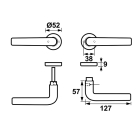 AXA Deurklink | AXA | Curve (Aluminium) 62271011E K010811576 - 2