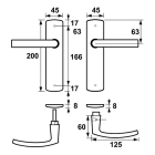 AXA Deurklink met blindschild | AXA | Blok (Aluminium, Brons) 62195014CP K010830425 - 4