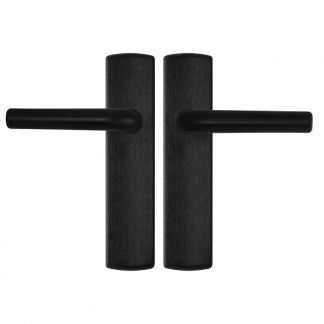 AXA Deurklink met blindschild | AXA | Curve (Aluminium, Zwart) 62175018E K010811555 - 1