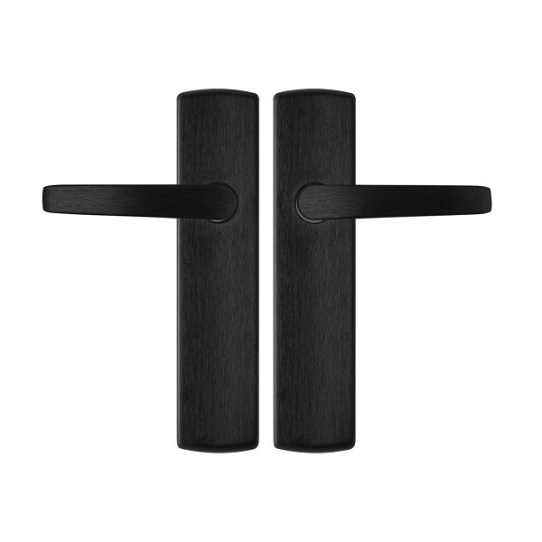 AXA Deurklink met blindschild | AXA | Curve (Aluminium, Zwart) 62185018E K010811545 - 1