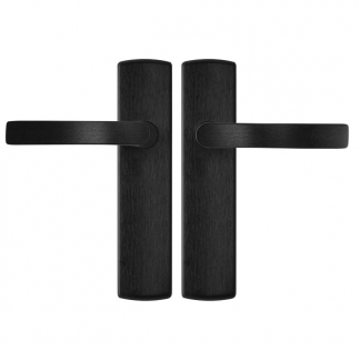 AXA Deurklink met blindschild | AXA | Curve Blok (Aluminium, Zwart) 62195018E K010811535 - 1