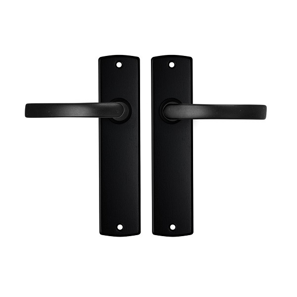 AXA Deurklink met blindschild | AXA | Curve Blok (Aluminium, Zwart) 63595038E K010811505 - 1
