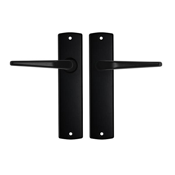 AXA Deurklink met blindschild | AXA | Curve Duim (Aluminium, Zwart) 63585038E K010811515 - 1