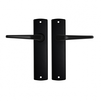 AXA Deurklink met blindschild | AXA | Curve Duim (Aluminium, Zwart) 63585038E K010811515 - 1