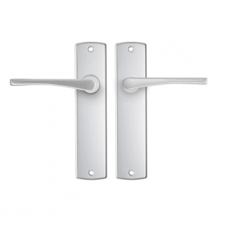 AXA Deurklink met blindschild | AXA Vlinder | Curve (Aluminium) 63575091E K010811520 - 1