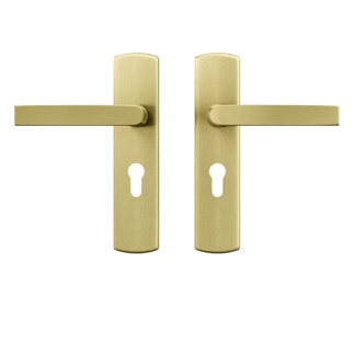 AXA Deurklink met cilinderschild | AXA | 55 mm (Aluminium, Goud) 6219201355CP K010830438 - 1