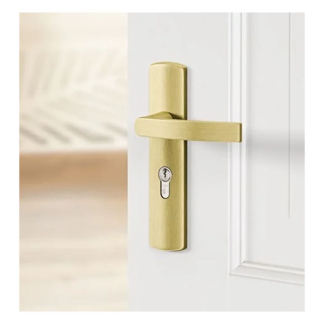 AXA Deurklink met cilinderschild | AXA | 55 mm (Aluminium, Goud) 6219201355CP K010830438 - 3