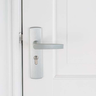 AXA Deurklink met cilinderschild | AXA | Curve | 55 mm (Aluminium) 6218201155E K010811541 - 2