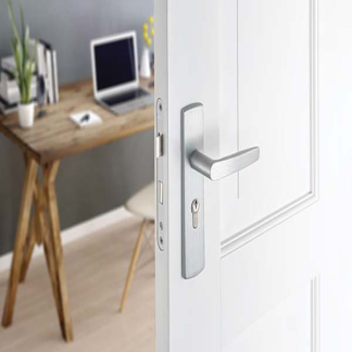 AXA Deurklink met cilinderschild | AXA | Curve | 55 mm (Aluminium) 6218201155E K010811541 - 3