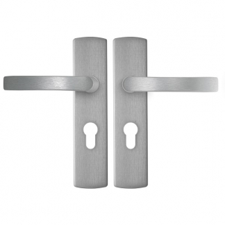 AXA Deurklink met cilinderschild | AXA | Curve Blok | 55 mm (Aluminium) 6219201155E K010811531 - 