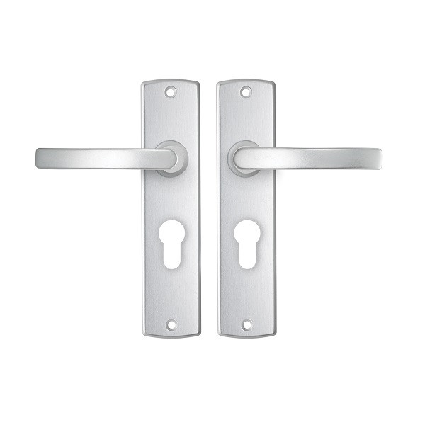 AXA Deurklink met cilinderschild | AXA | Curve Blok | 55 mm (Aluminium) 6359209155E K010811501 - 1
