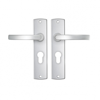 AXA Deurklink met cilinderschild | AXA | Curve Blok | 55 mm (Aluminium) 6359209155E K010811501 - 1