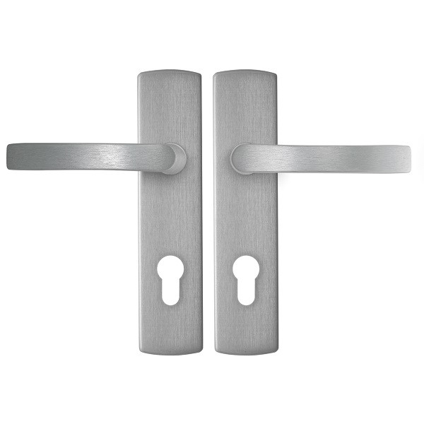 AXA Deurklink met cilinderschild | AXA | Curve Blok | 72 mm (Aluminium) 6219201172E K010811532 - 1