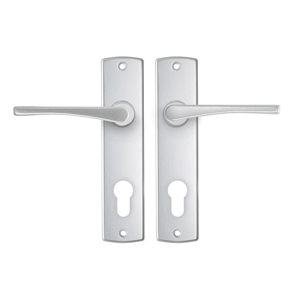 AXA Deurklink met cilinderschild | AXA | Curve Vlinder | 72 mm (Aluminium) 6357209172E K010811522 - 1