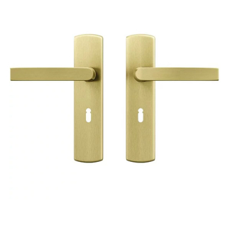 AXA Deurklink met sleutelschild | AXA | Blok | 56 mm (Aluminium, Goud) 6219301355CP K010830437 - 1
